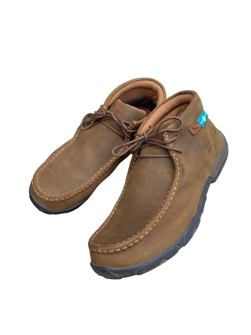 Men's Twisted X Suede Leather Work Driving Chukka Moccasin Boots